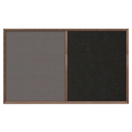 United Visual Products Slim Style Indoor Enclosed Corkboard, 12 UV500SCH-BLACK-CORK